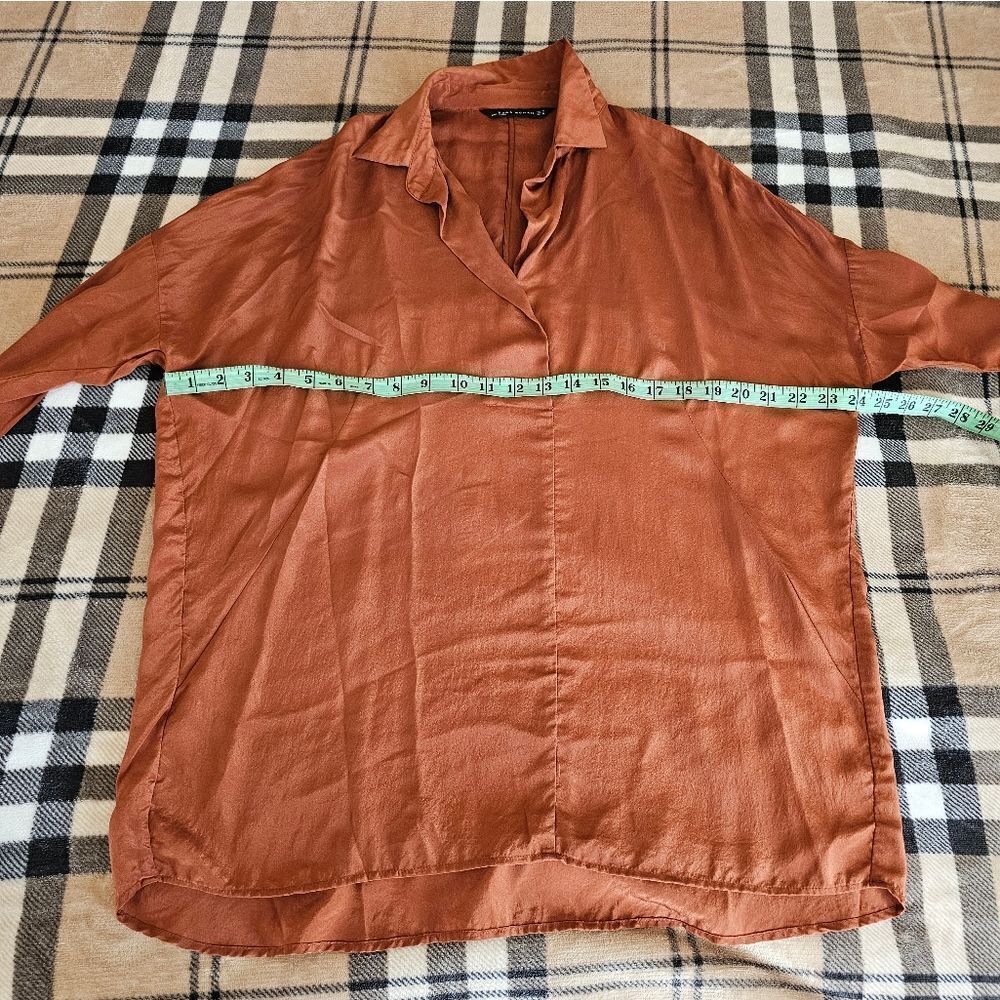 Brown Button-Up Blouse - Picture 6 of 6